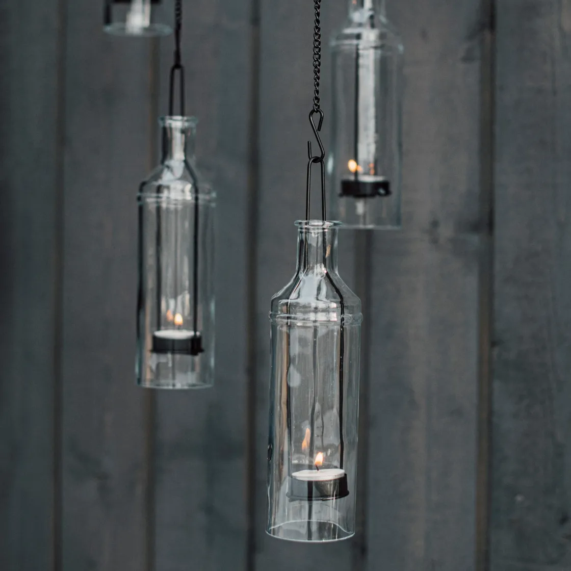 GRANIT Hänglykta Flaska 6,5x22,5cm Svart- Utebelysning|Ljusstakar