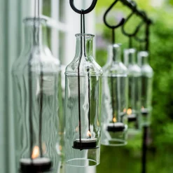 GRANIT Hänglykta Flaska 6,5x22,5cm Svart- Utebelysning|Ljusstakar