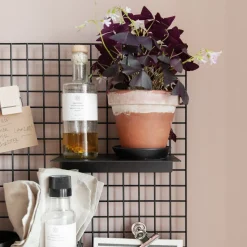 GRANIT Hylla Rutnät 12x20cm Svart- Förvaringstavlor Med Tillbehör|Häng- & Väggförvaring