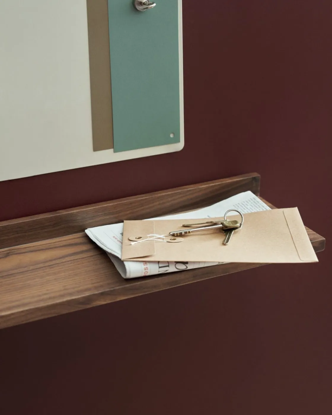 GRANIT Hylla Todd 60cm Valnöt- Häng- & Väggförvaring|Hallmöbler & Förvaring