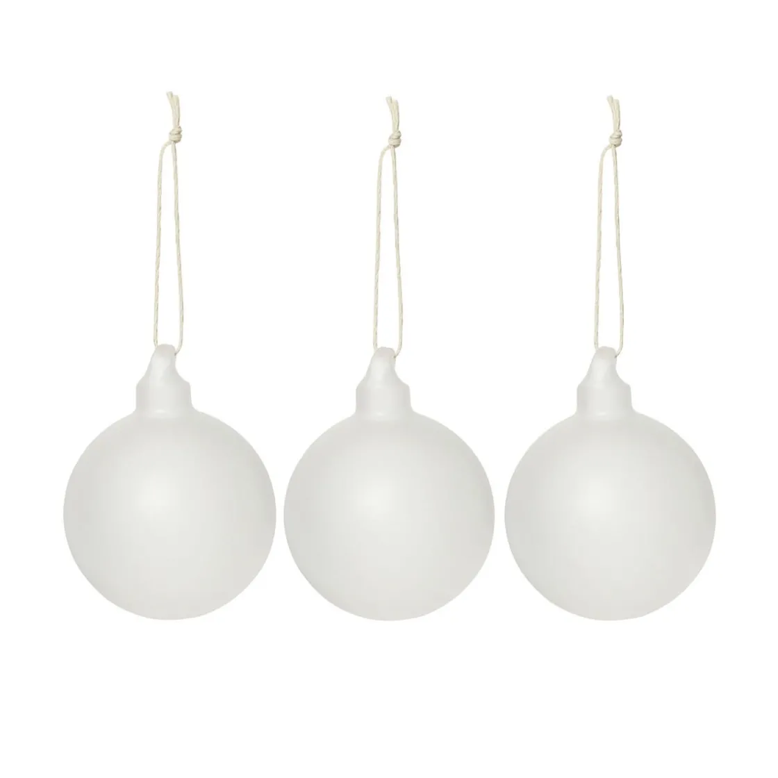 GRANIT Juldekoration Glas 6,5cm 3-p Frostad- Allt Till Julgranen|Juldekorationer