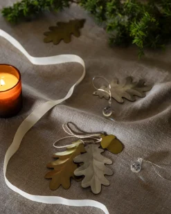 GRANIT Julgransdekoration Eklöv 2-p Mässing- Allt Till Julgranen|Juldekorationer