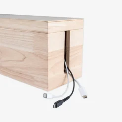 GRANIT Kabelbox Trä 13x40cm- Skrivbordstillbehör|Småförvaring