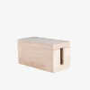 GRANIT Kabelbox Trä 11,5x24,5cm- Skrivbordstillbehör|Småförvaring