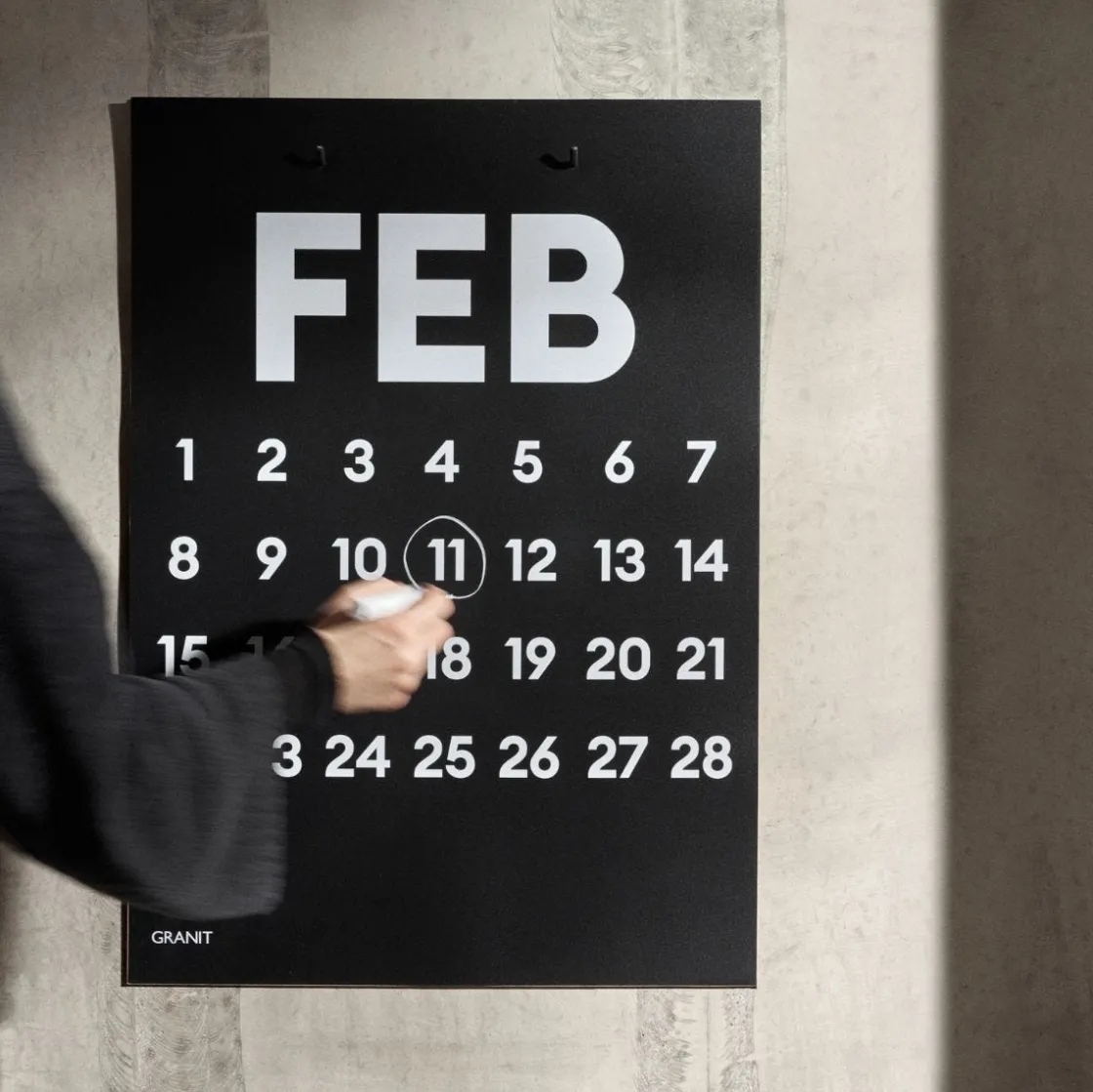 GRANIT Kalender Griffel 50x70cm- Kalendrar & Skrivblock