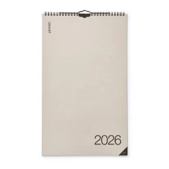 GRANIT Kalender Kolumn 2026 Engelska Beige- Kalendrar & Skrivblock