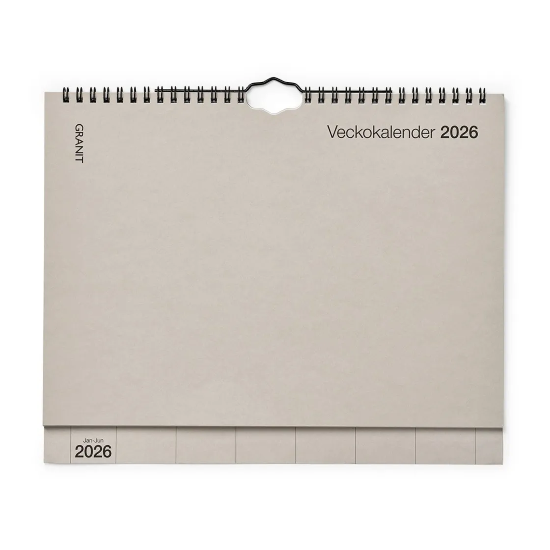 GRANIT Kalender Vecka 2026 Beige- Kalendrar & Skrivblock