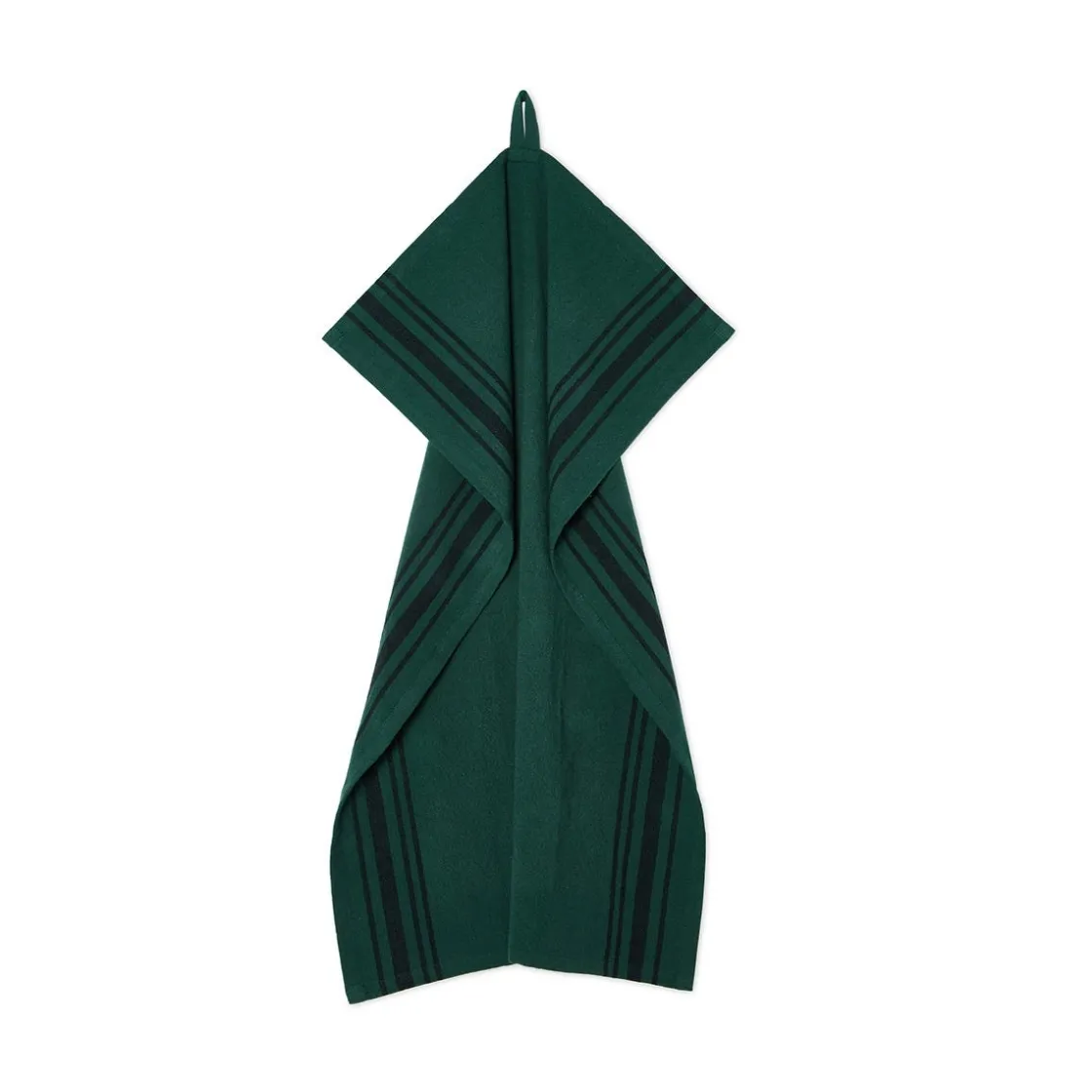 GRANIT Kökshandduk Edge Stripe 50x70 Grön- Kökstextil