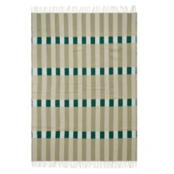 GRANIT Klippan Ullpläd Piano 130x200cm Grön- Plädar