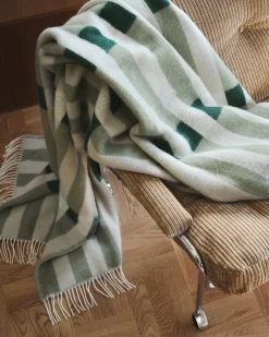 GRANIT Klippan Ullpläd Piano 130x200cm Grön- Plädar