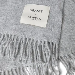 GRANIT Klippan Ullpläd 130x200cm Grå Melange- Plädar