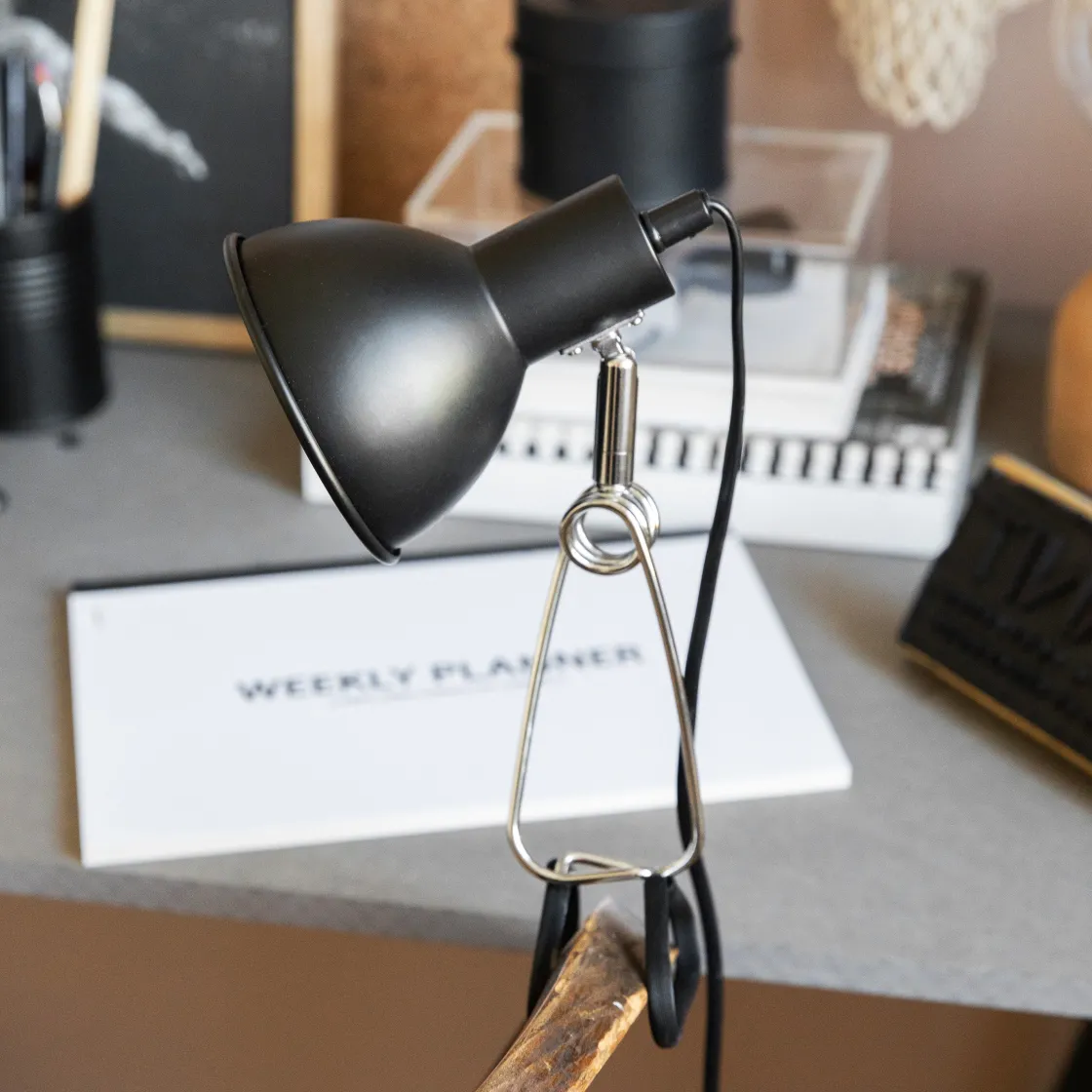 GRANIT Klämspot Rund Svart- Sovrumsmöbler & Tillbehör|Kontorsbelysning