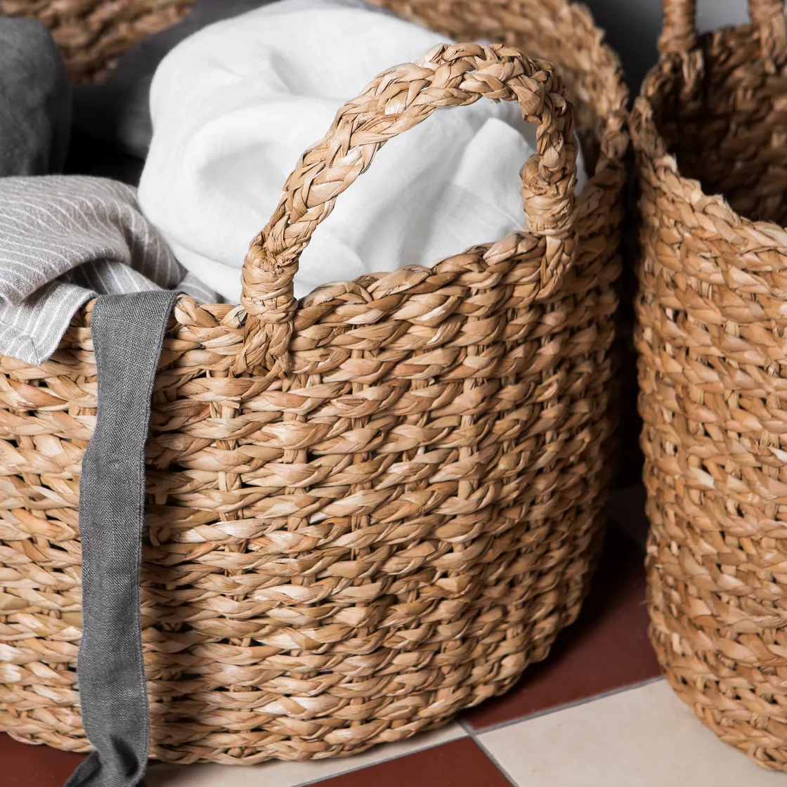 GRANIT Korg Abaca Rund Handtag 30x30cm- Korgar