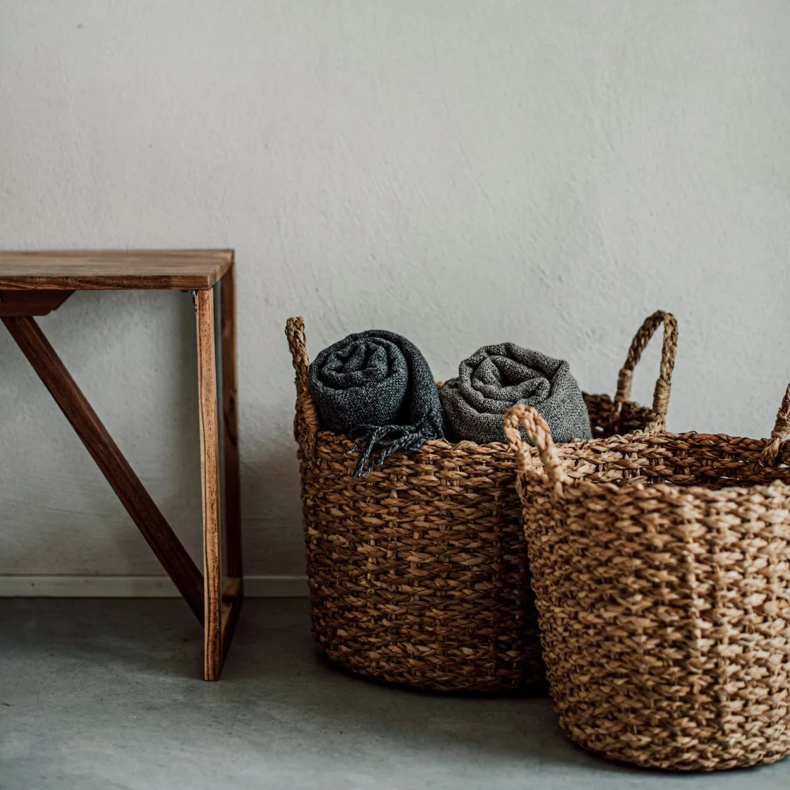 GRANIT Korg Abaca Rund Handtag 30x30cm- Korgar