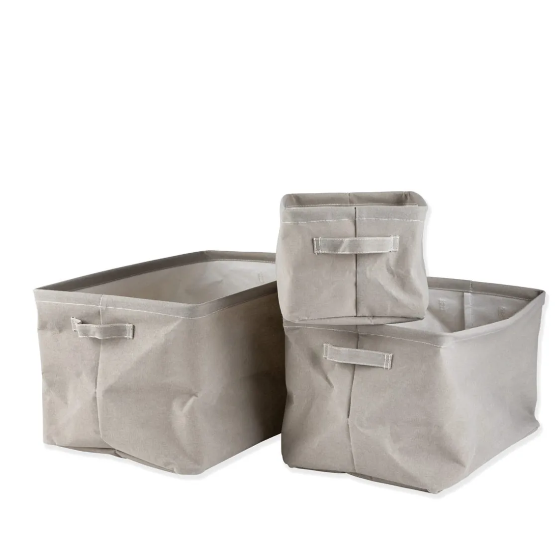 GRANIT Korg Hopvikbar 31x45cm Beige- Korgar|Badrumsförvaring