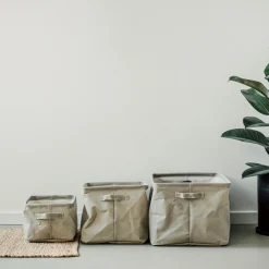 GRANIT Korg Hopvikbar 31x45cm Beige- Korgar|Badrumsförvaring