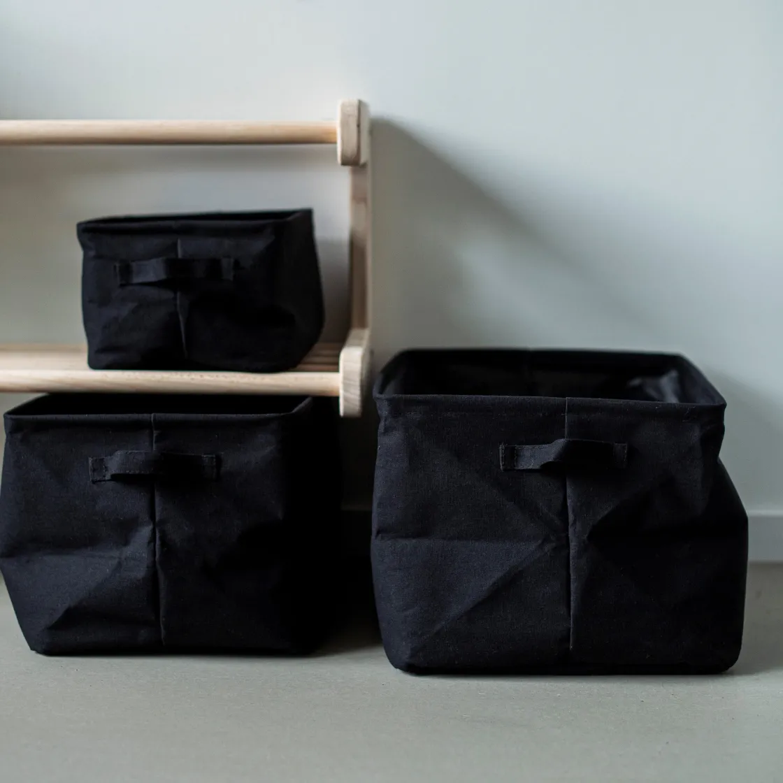 GRANIT Korg Hopvikbar 27x39cm Svart- Garderob & Klädförvaring|Korgar