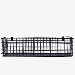 GRANIT Korg Rutnät Krokar 11x42cm Svart- Förvaringstavlor Med Tillbehör|Småförvaring