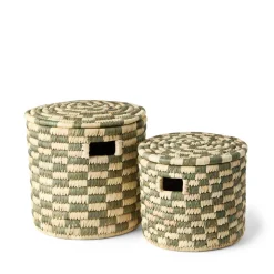 GRANIT Korg Sanyu 26x22cm Grön/Natural- Korgar