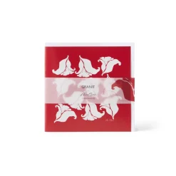 GRANIT Kort m. Kuvert Poinsietta 15x15cm Anna Mörner- Presentinslagning & Diy