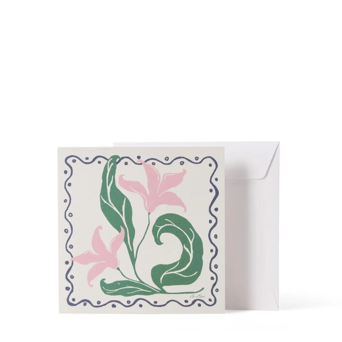 GRANIT Kort m. Kuvert Tulip 15x15cm Anna Mörner- Presentinslagning & Diy