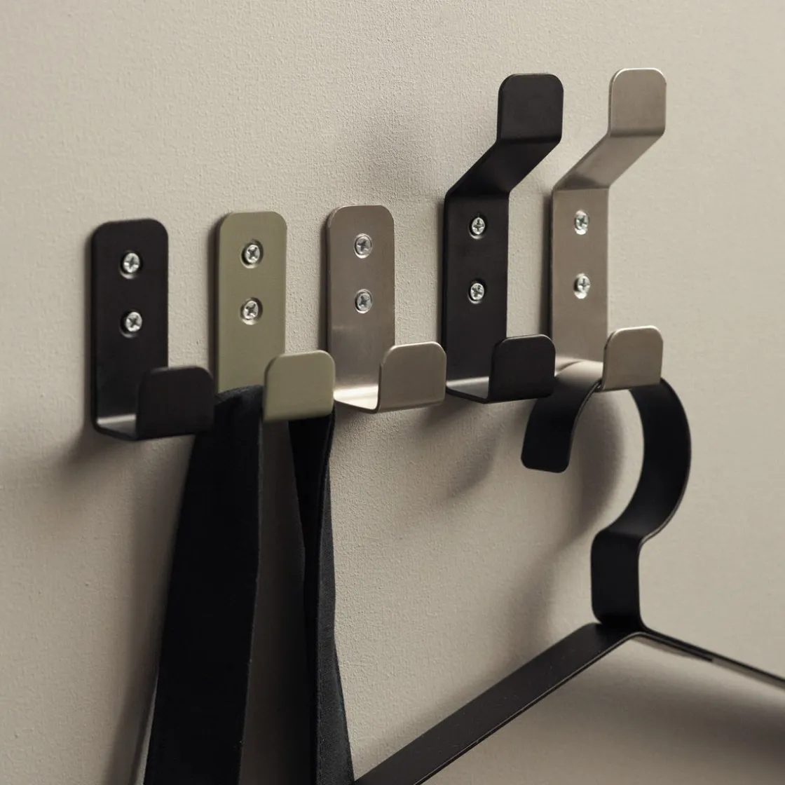 GRANIT Krok Egil 3x7cm Rostfritt Stål- Häng- & Väggförvaring|Garderob & Klädförvaring