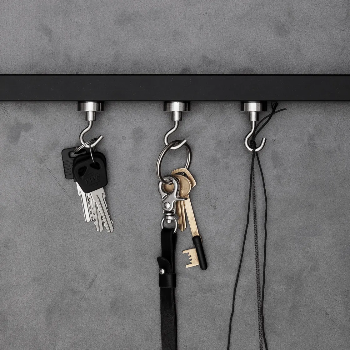 GRANIT Krok Magnet 2x3,8cm Rostfritt Stål- Magneter|Förvaringstavlor Med Tillbehör