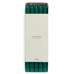 GRANIT Kronljus 10-p 35x2,2cm Mörkgrön- Ljus|Juldukning