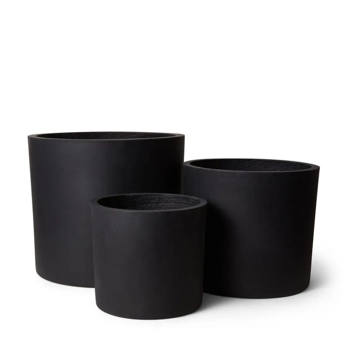 GRANIT Kruka Betong 32cm Svart- Krukor