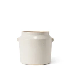 GRANIT Kruka Stengods Handtag 14,9cm Vit- Krukor|Krukor