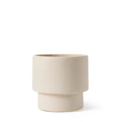 GRANIT Kruka Stengods Kant 13,2x13cm Vit- Krukor|Krukor