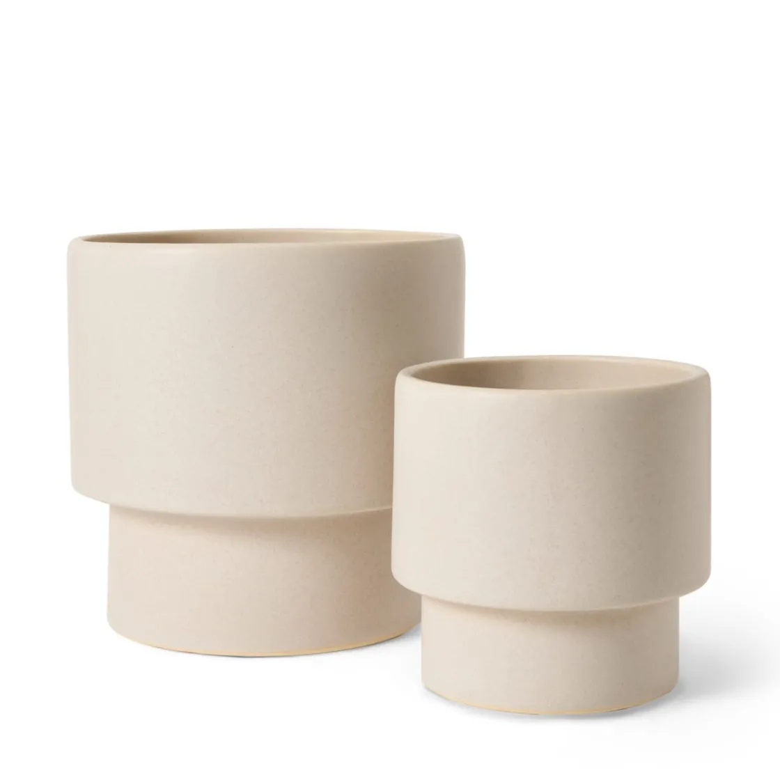 GRANIT Kruka Stengods Kant 13,2x13cm Vit- Krukor|Krukor