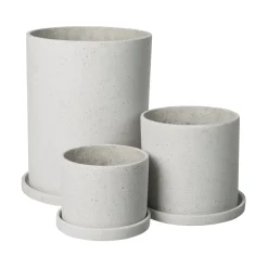 GRANIT Kruka/Fat Polystone 16cm Vit- Krukor|Krukor