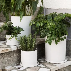 GRANIT Kruka/Fat Polystone 16cm Vit- Krukor|Krukor