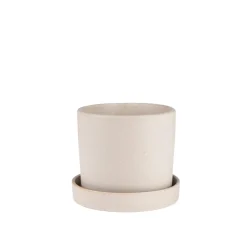 GRANIT Kruka/Fat Stengods 14cm Beige- Växt- & Odlingstillbehör|Krukor