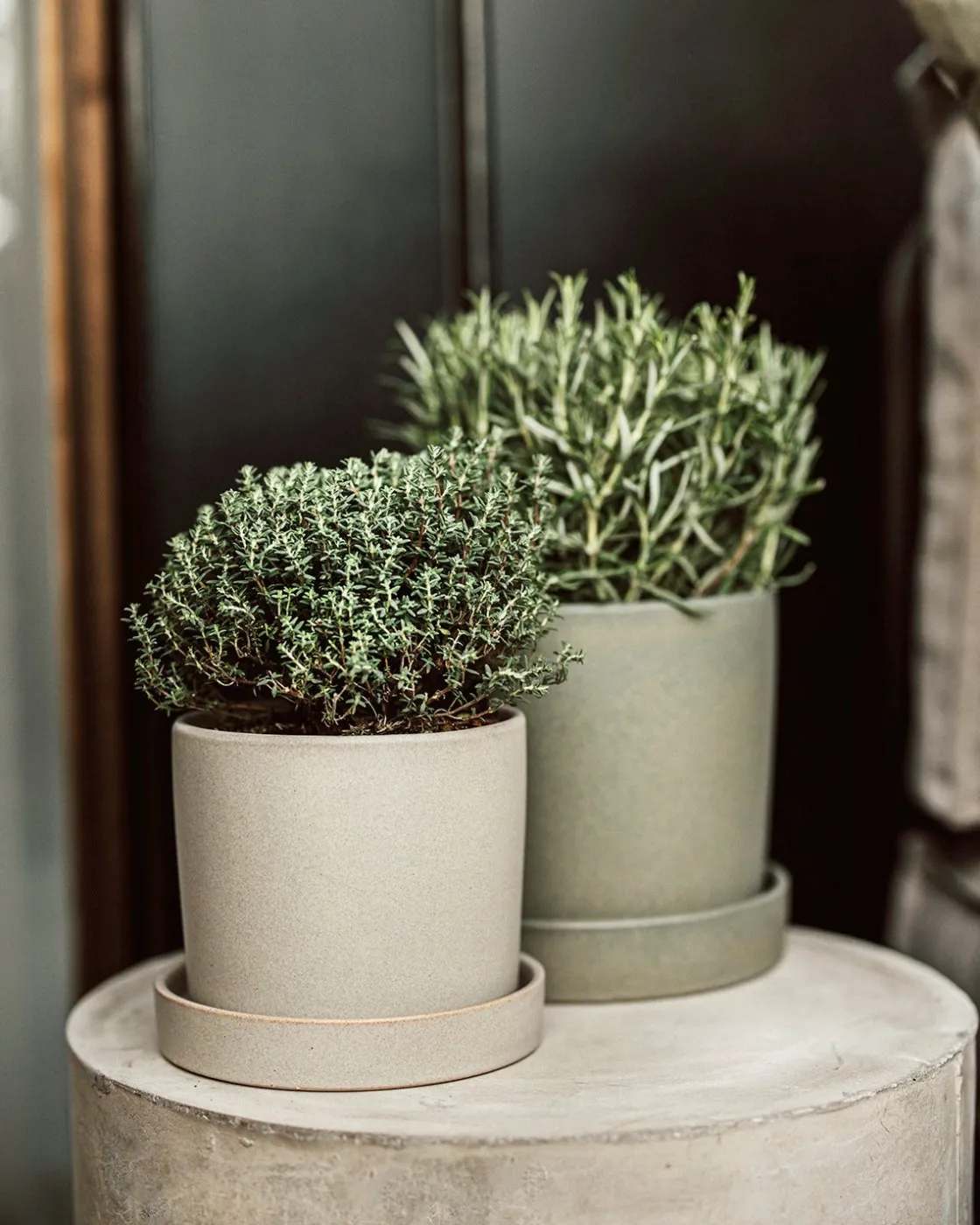 GRANIT Kruka/Fat Stengods 14cm Beige- Växt- & Odlingstillbehör|Krukor