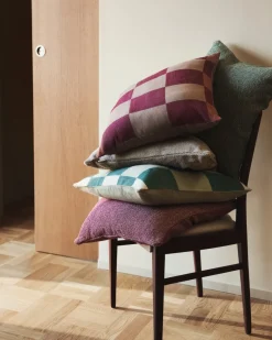 GRANIT Kuddfodral Ullmix Ruta 50x50cm Röd- Kuddar