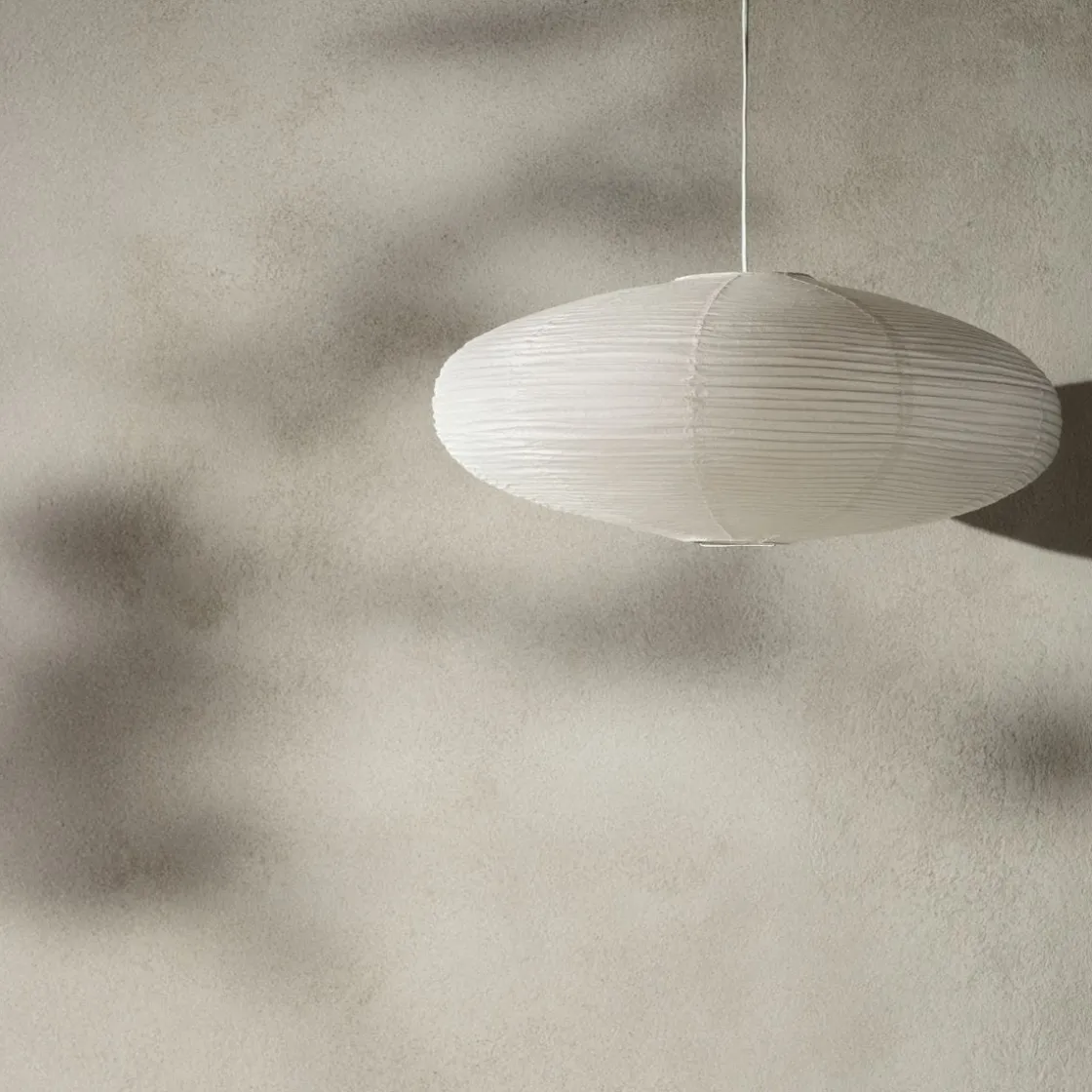 GRANIT Lampskärm Rispapper Yuna 80cm Vit- Lampor