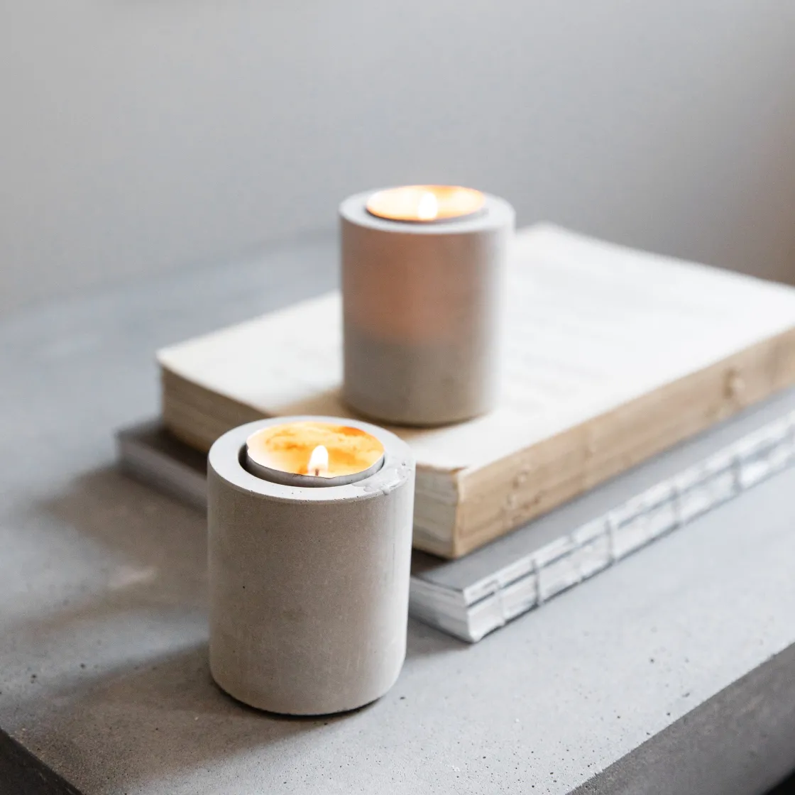 GRANIT Ljushållare Betong 6,5x5,5cm- Ljusstakar|Juldekorationer