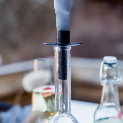 GRANIT Ljushållare Flaska Kronljus Svart- Dukning|Ljusstakar