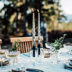 GRANIT Ljushållare Flaska Kronljus Svart- Dukning|Ljusstakar