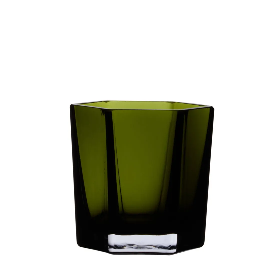 GRANIT Ljushållare Hexagon 8,5x7,5cm Grön- Ljusstakar