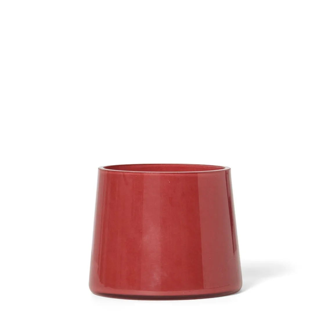 GRANIT Ljuslykta Glas 10cm Röd- Ljusstakar|Juldekorationer