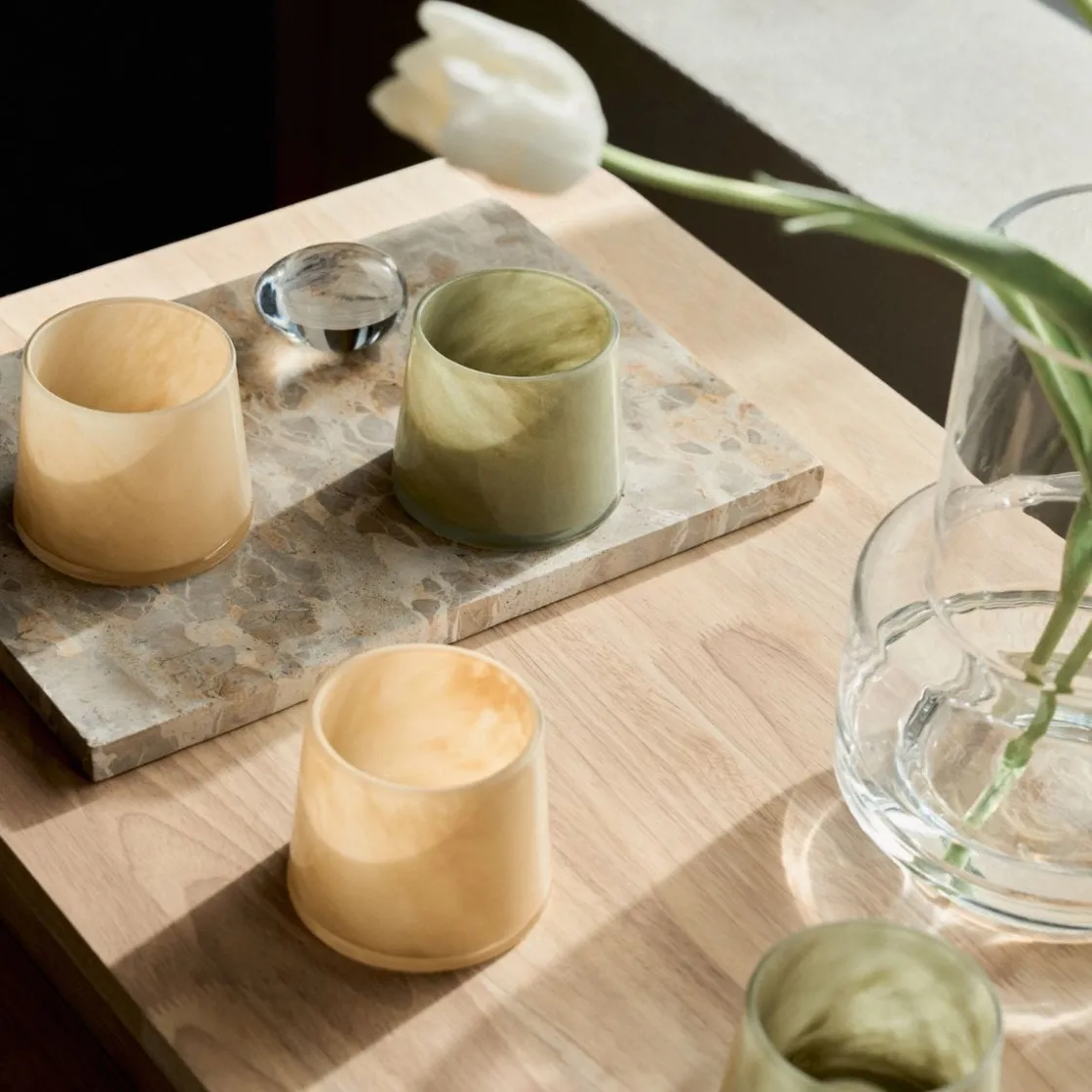 GRANIT Ljuslykta Glas Grön 10cm- Ljusstakar|Juldekorationer