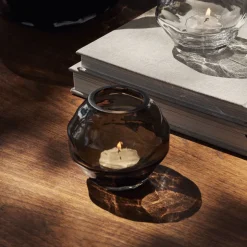 GRANIT Ljuslykta River 10cm Brun- Ljusstakar