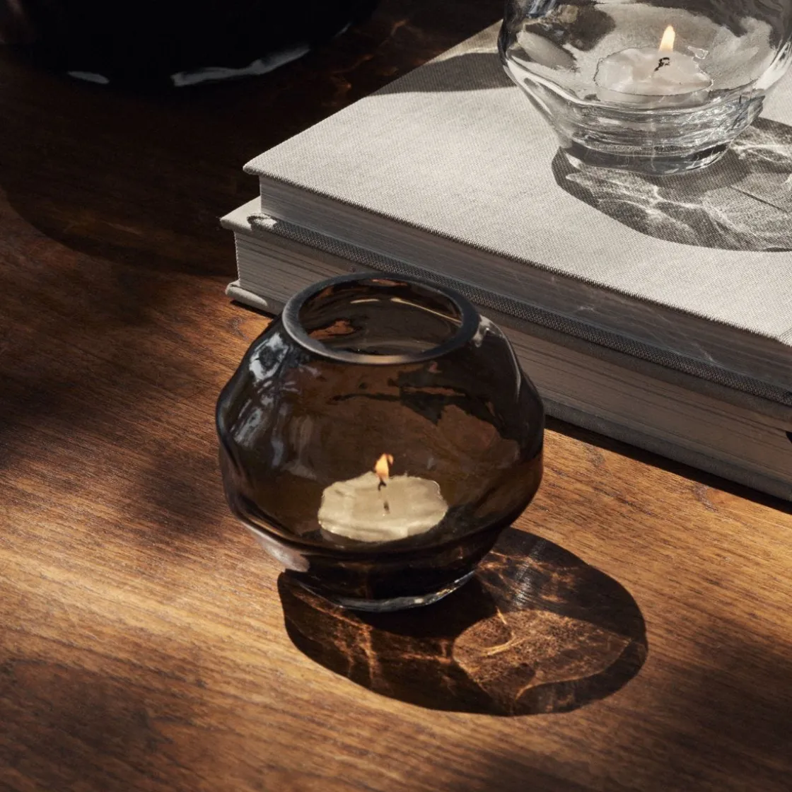 GRANIT Ljuslykta River 10cm Brun- Ljusstakar