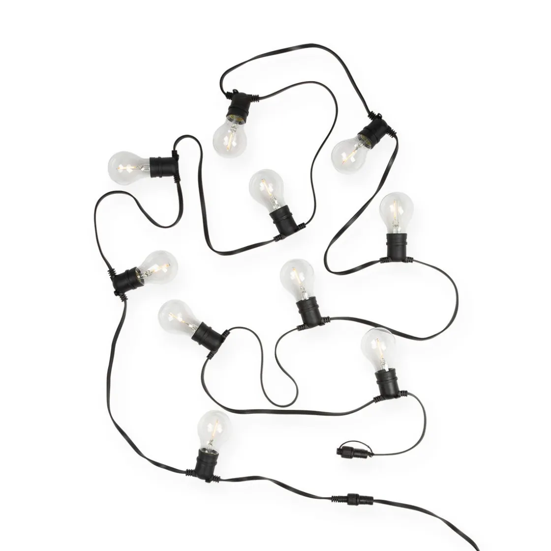 GRANIT Ljusslinga 10 LED Anslutningsbar 4m Svart- Utebelysning|Ljusslingor