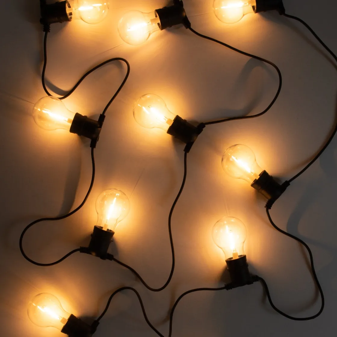 GRANIT Ljusslinga 10 LED 5m Svart- Utebelysning|Ljusslingor