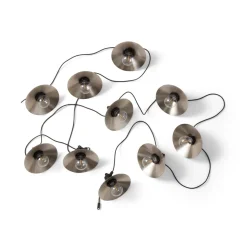 GRANIT Ljusslinga Lampskärm 10 Ljuskällor 4,5m Stål- Ljusslingor|Utebelysning