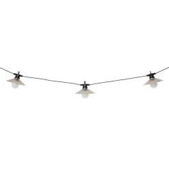 GRANIT Ljusslinga Lampskärm 10 Ljuskällor 4,5m Stål- Ljusslingor|Utebelysning